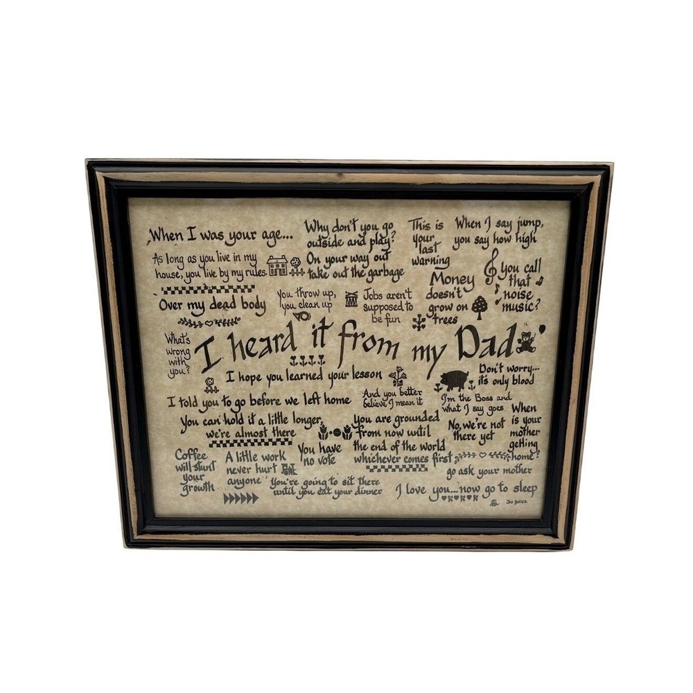 VTG Jim Holler Original 1982 Father's Day Dad Quotes Humor Funny Gift Handmade